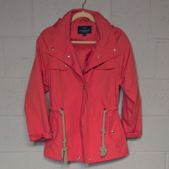 Mackintosh Jackets & Blazers - Mackintosh New England Red Hooded Rain Coat Size Medium, Coastal, Nautical